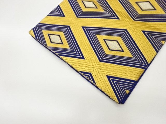 6689744: JAPANESE KIMONO / VINTAGE FUKURO OBI / WOVEN RHOMBUS